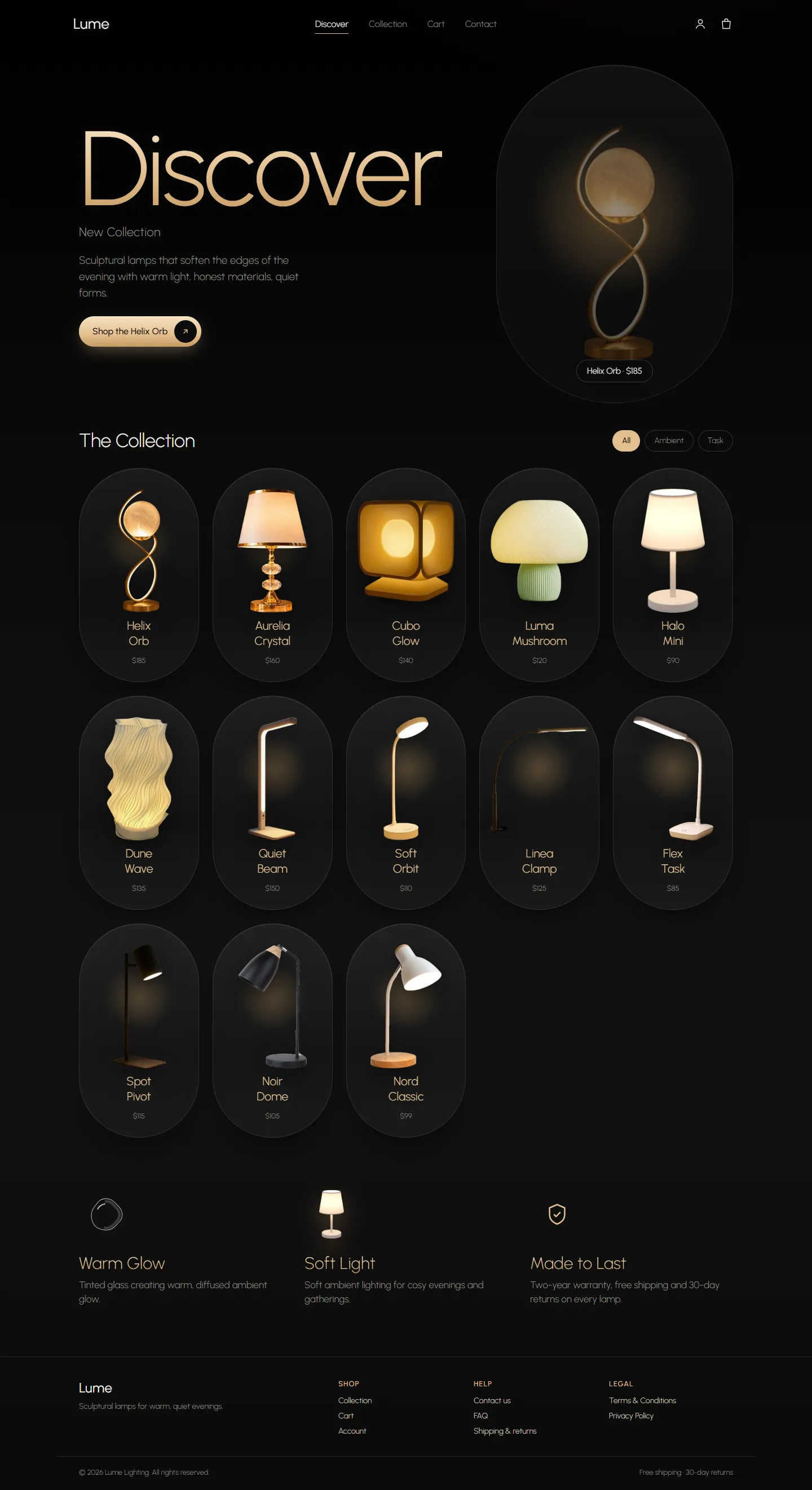 Lume website preview