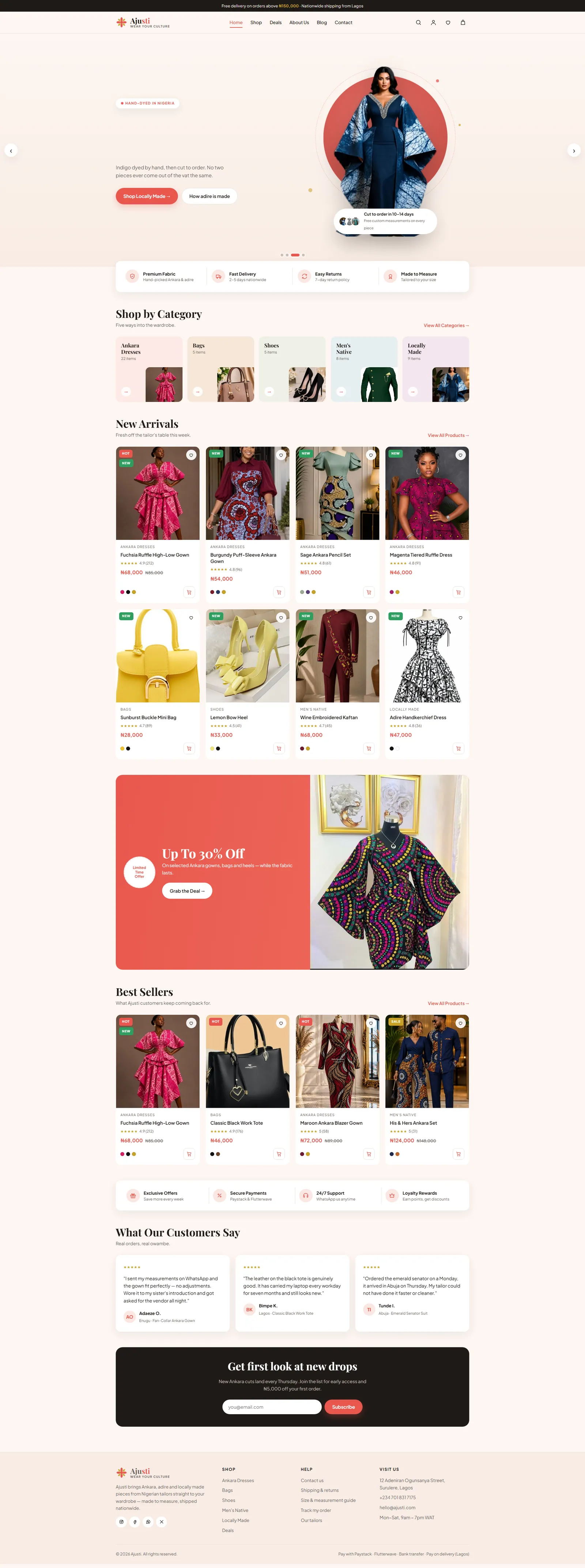 Ajusti — website built by Victor Abah