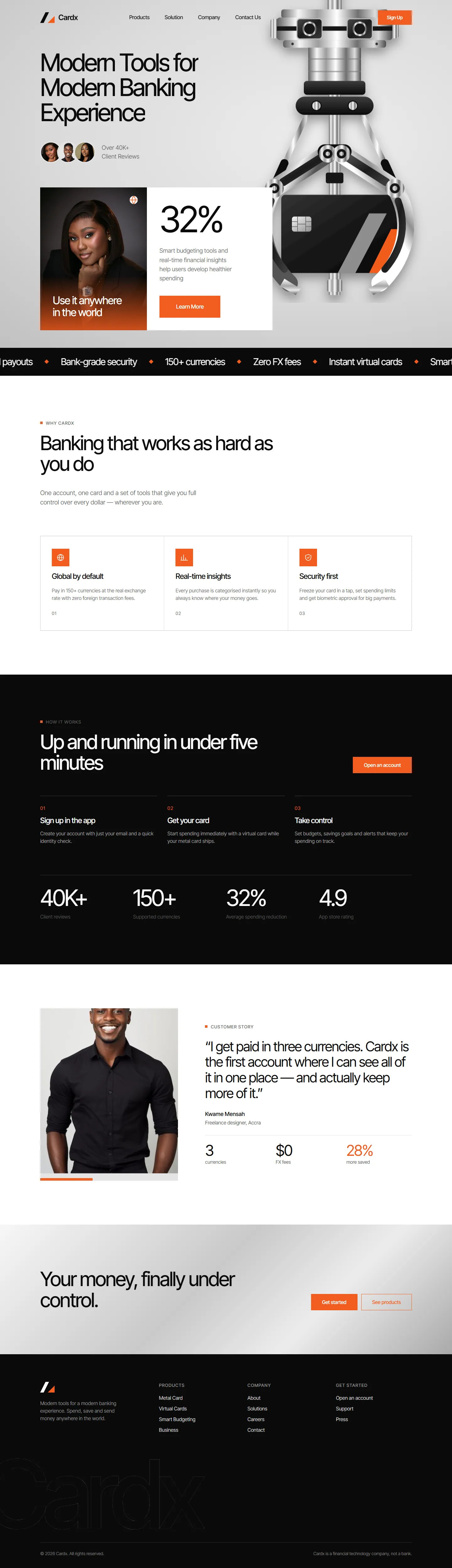 Cardx — website built by Victor Abah