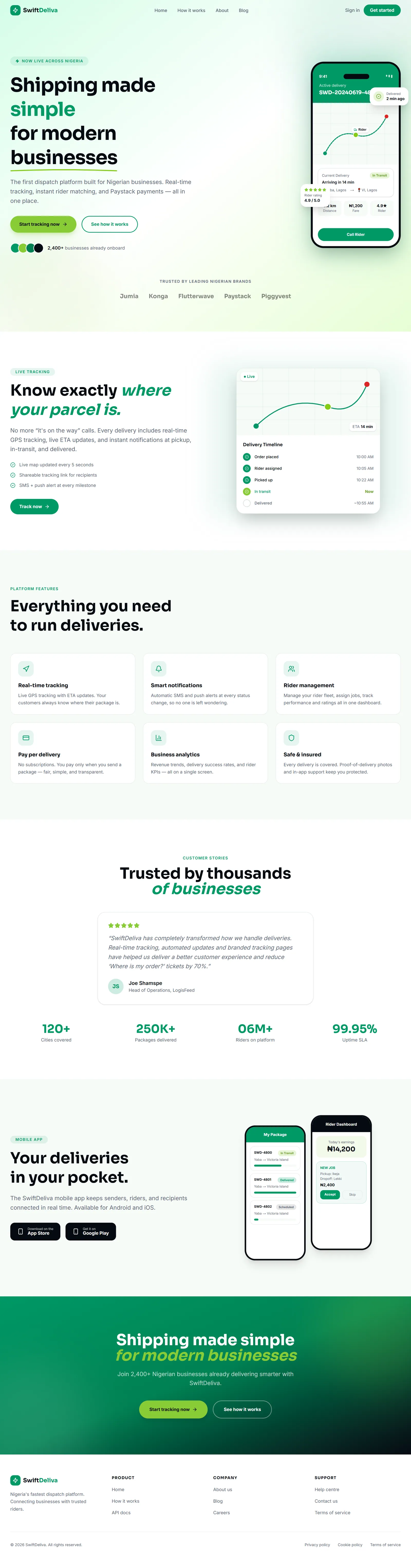 Deliva — website built by Victor Abah