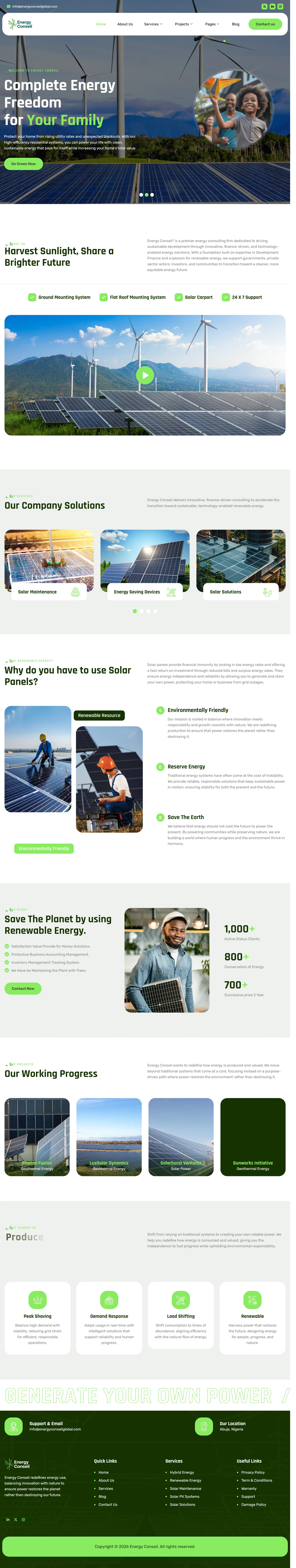 Energy Conseil Global — website built by Victor Abah