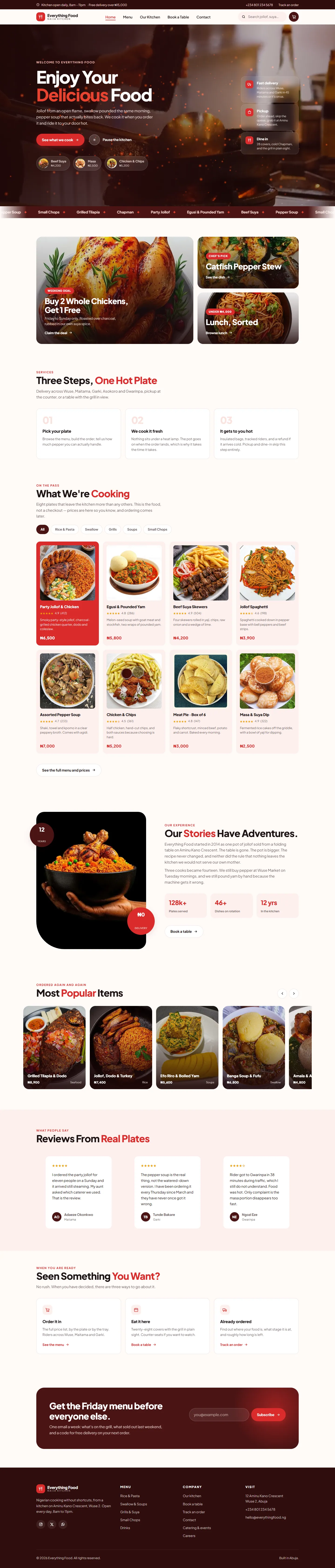 Everything Food — website built by Victor Abah