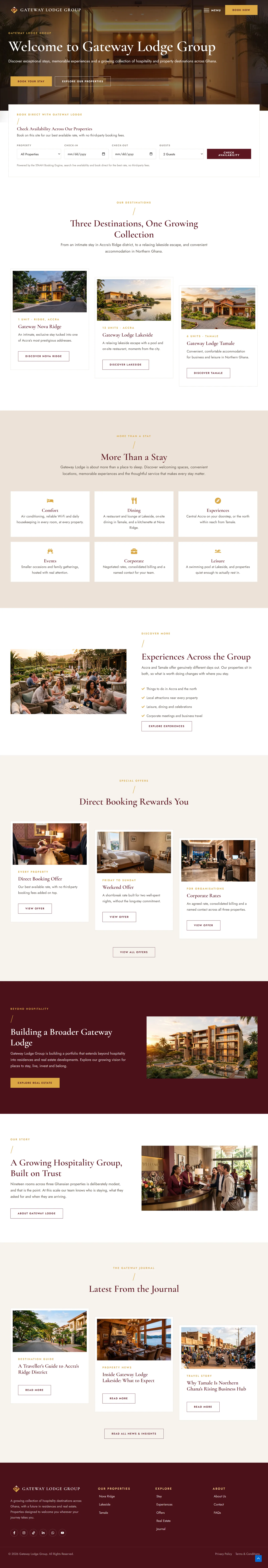 Gateway Lodge Group — website built by Victor Abah