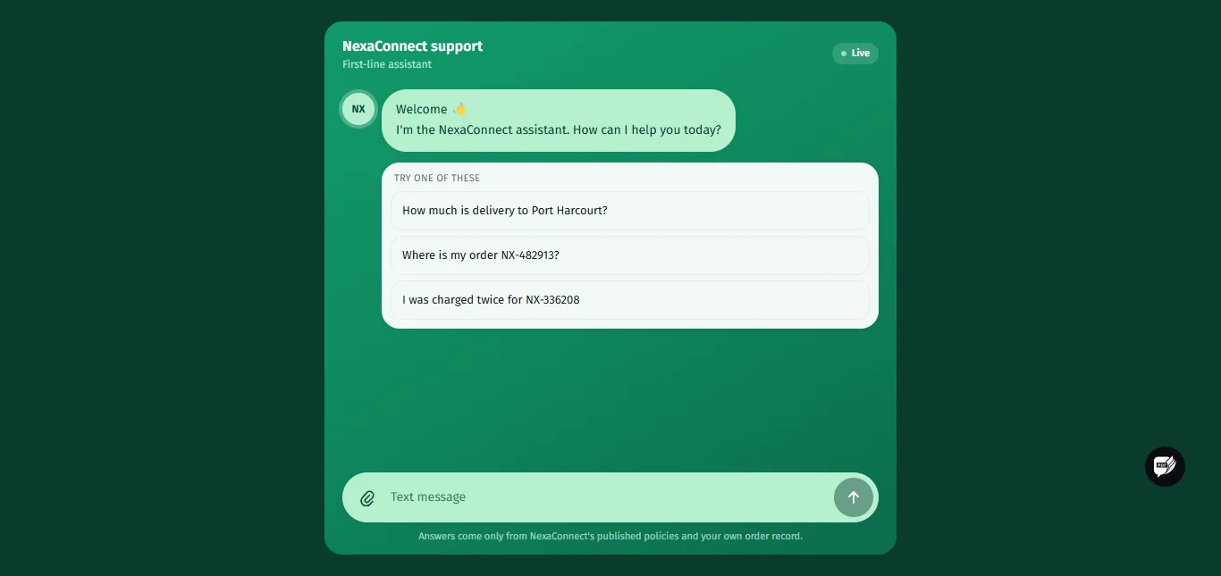 NexaConnect — website built by Victor Abah