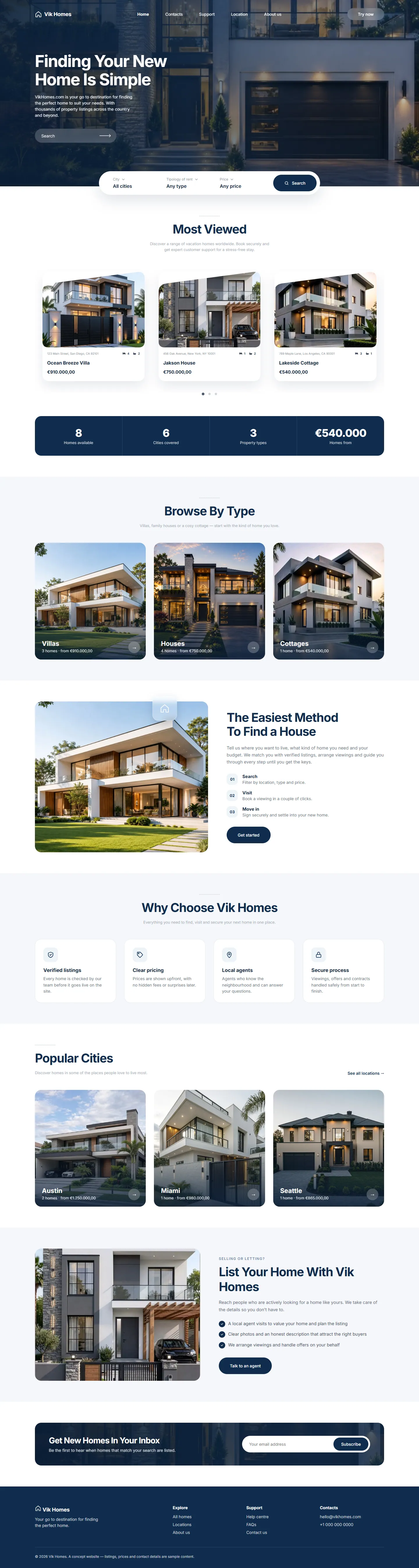 Vik Homes — website built by Victor Abah